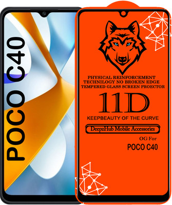 CRodible Edge To Edge Tempered Glass for POCO C40(Pack of 1)
