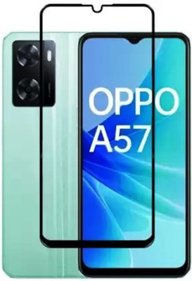 9H Edge To Edge Tempered Glass for OPPO A57 4G/ OPPO A57 2022 (11D Full Glue Tempered Glass Edge to Edge Full Screen Coverage with Easy Installation Kit)(Pack of 1)