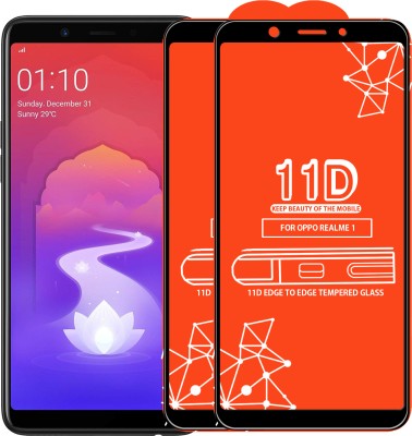 Roxel Edge To Edge Tempered Glass for OPPO Realme 1(Pack of 2)