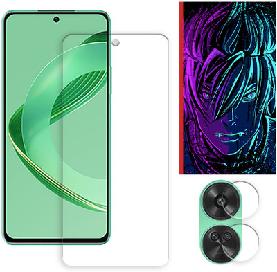 ARBAN Edge To Edge Tempered Glass for Huawei nova 11 SE 4G Tempered Glass Screen Protector | Anti-Scratch | Edge to Edge Full Coverage | 9H Hardness (1 FRONT SCREEN GUARD + 1 CAMERA LENS PROTECTOR + 1 FREE BACK EMBOSSED SKIN002)(Pack of 1)