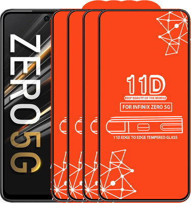 Roxel Edge To Edge Tempered Glass for Infinix Zero 5G(Pack of 4)