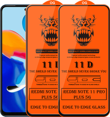 Forego Edge To Edge Tempered Glass for Redmi Note 11 Pro Plus 5G(Pack of 2)