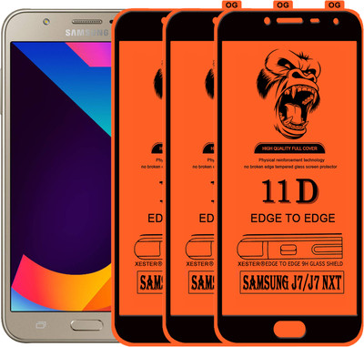 PFOAM Edge To Edge Tempered Glass for SAMSUNG GALAXY J7(Pack of 3)
