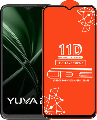 Roxel Edge To Edge Tempered Glass for Lava Yuva 2(Pack of 1)