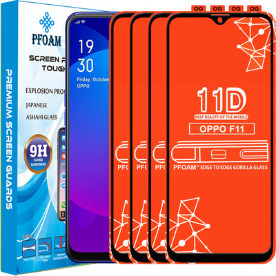 PFOAM Edge To Edge Tempered Glass for OPPO F11(Pack of 4)