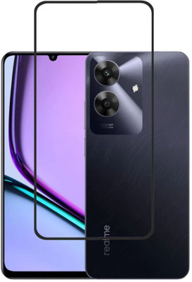 ISAAK Edge To Edge Tempered Glass for Realme Narzo N61, Edge to Edge, Full Glue Tempered Glass(Pack of 1)