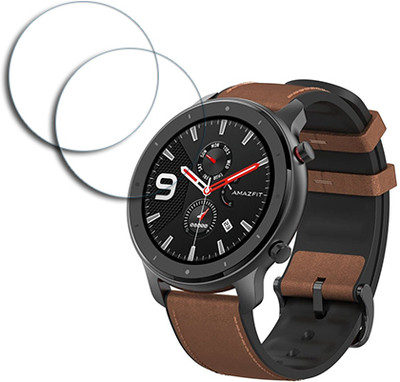 SOMTONE Edge To Edge Tempered Glass for Amazfit GTR 47mm SMARTWATCH SCREEN GUARD(Pack of 2)