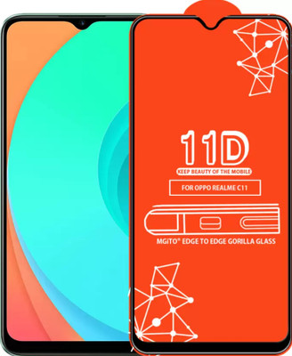 Corning Gorilla Edge To Edge Tempered Glass for Realme C11(Pack of 1)