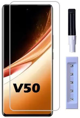 BRENZZ Edge To Edge Tempered Glass for Vivo V50(Pack of 1)