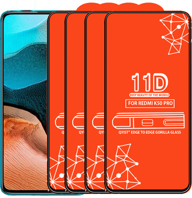 Qyist Edge To Edge Tempered Glass for Xiaomi Redmi K50 Pro 5G(Pack of 4)