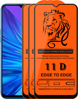 Forego Edge To Edge Tempered Glass for Realme C25(Pack of 3)