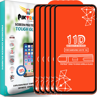 PikTrue Edge To Edge Tempered Glass for Samsung S20 Fe 5G(Pack of 5)