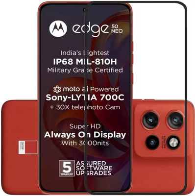 AB PRIME Edge To Edge Tempered Glass for MOTOROLA Edge 50 Neo 5G, Moto Edge 50 Neo(Pack of 1)