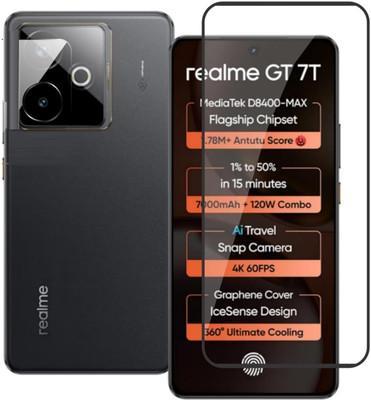 BRENZZ Edge To Edge Tempered Glass for realme Gt 7T(Pack of 1)