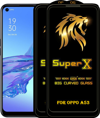 PFOAM Edge To Edge Tempered Glass for OPPO A53(Pack of 2)