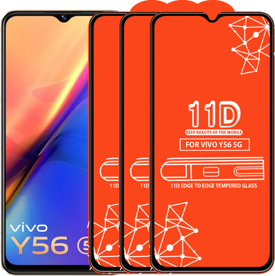 Roxel Edge To Edge Tempered Glass for Vivo Y56 5G(Pack of 3)