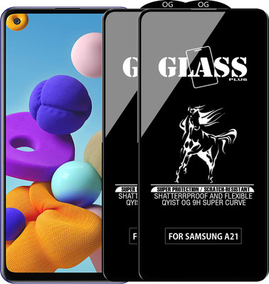 Qyist Edge To Edge Tempered Glass for SAMSUNG GALAXY A21(Pack of 2)