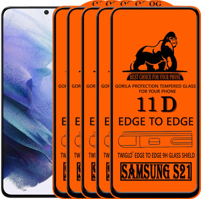 TWIGLO Edge To Edge Tempered Glass for SAMSUNG S21(Pack of 5)