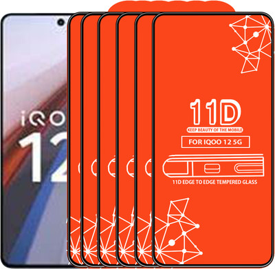 Roxel Edge To Edge Tempered Glass for Iqoo 12 5G(Pack of 6)