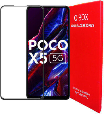 Q Box Edge To Edge Tempered Glass for poco x5(Pack of 1)