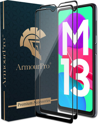 ArmourPro Edge To Edge Tempered Glass for Samsung Galaxy M13 4G, Samsung M13 4G, Samsung M13, Samsung Galaxy A23 5G, Samsung Galaxy A22 5G, Samsung Galaxy A13 4G, Samsung Galaxy A14 5G(Pack of 2)
