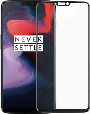 HEYANSH CREATION Edge To Edge Tempered Glass for ONEPLUS 6 with 9h hardness Edge to Edge Coverage and Easy Installation Kit, Pack of 1(Pack of 1)