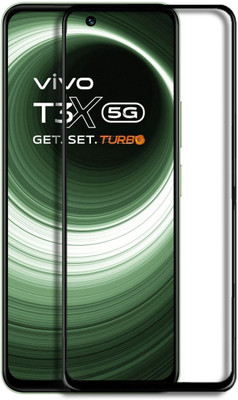 Caseline Edge To Edge Tempered Glass for vivo T3x 5G, vivo T3x5g(Pack of 1)