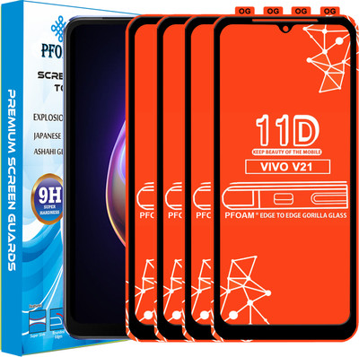 PFOAM Edge To Edge Tempered Glass for VIVO V21(Pack of 4)