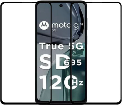 NSTAR Edge To Edge Tempered Glass for Motorola G62 5G,MOTO G62 5G(Pack of 2)