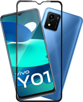HUPSHY Edge To Edge Tempered Glass for vivo Y01(Pack of 1)
