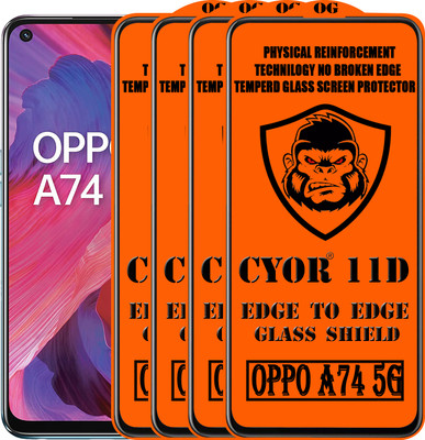 CYOR Edge To Edge Tempered Glass for OPPO A74 5G(Pack of 4)