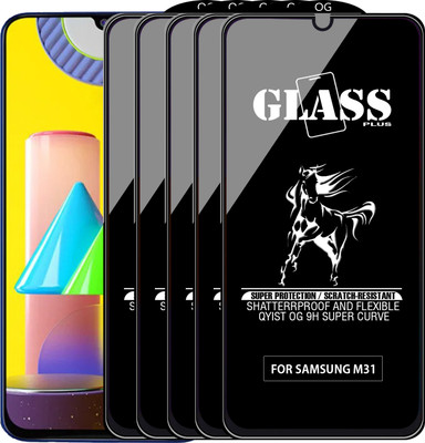 Qyist Edge To Edge Tempered Glass for SAMSUNG GALAXY M31(Pack of 5)