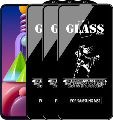 Qyist Edge To Edge Tempered Glass for SAMSUNG GALAXY M51(Pack of 3)