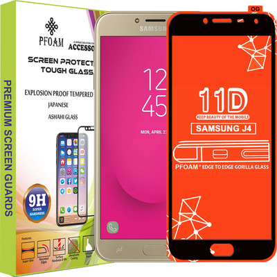 PFOAM Edge To Edge Tempered Glass for SAMSUNG GALAXY J4(Pack of 1)