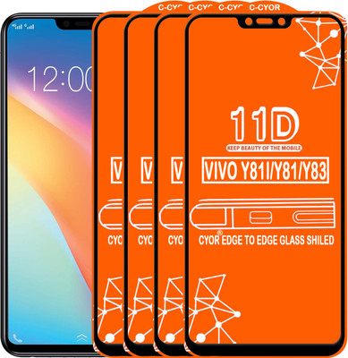CYOR Edge To Edge Tempered Glass for VIVO Y81I(Pack of 4)