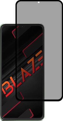 HUPSHY Edge To Edge Tempered Glass for LAVA Blaze(Pack of 1)