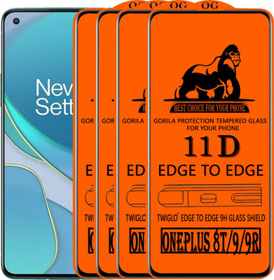 TWIGLO Edge To Edge Tempered Glass for ONEPLUS 8T(Pack of 4)
