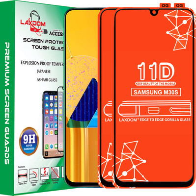 Laxdom Edge To Edge Tempered Glass for SAMSUNG GALAXY M30S(Pack of 2)