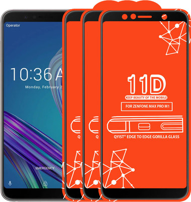 Qyist Edge To Edge Tempered Glass for Asus Zenfone Max Pro M1(Pack of 3)