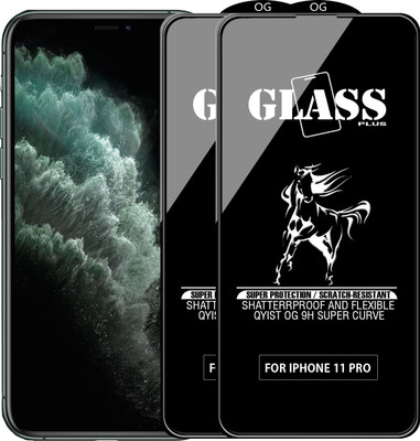 Qyist Edge To Edge Tempered Glass for IPHONE 11 PRO(Pack of 2)