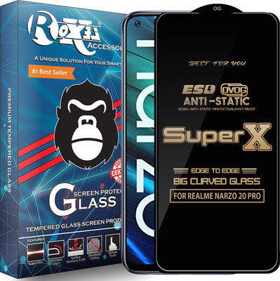 Roxel Edge To Edge Tempered Glass for REALME NARZO 20 PRO(Pack of 1)
