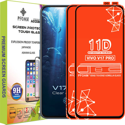 PFOAM Edge To Edge Tempered Glass for VIVO V17 PRO(Pack of 2)