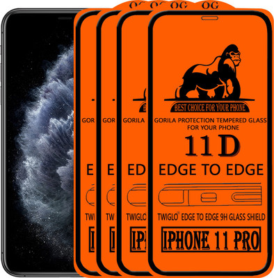 TWIGLO Edge To Edge Tempered Glass for IPHONE 11 PRO(Pack of 4)