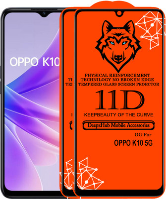 DeepzHub Edge To Edge Tempered Glass for OPPO K10 5G(Pack of 2)