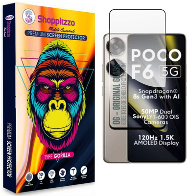 Shoppitzzo Edge To Edge Tempered Glass for Poco F6/Poco X6 Pro 5G (6.67 Inch)**NeoShield**Millitary Grade-Anti Explosion-Tempered Glass/Full Screen Coverage-Edge to Edge/9H Hardness/With Easy Installation Kit(Pack of 1)