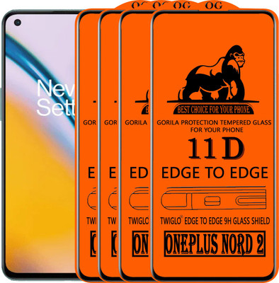 TWIGLO Edge To Edge Tempered Glass for ONEPLUS NORD 2(Pack of 4)