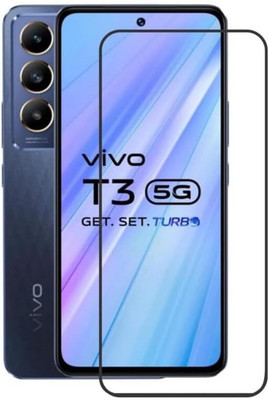 BRENZZ Edge To Edge Tempered Glass for vivo T3 5G(Pack of 1)