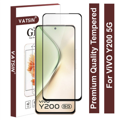 Vatsin Edge To Edge Tempered Glass for ViVO Y200 5G(Pack of 1)