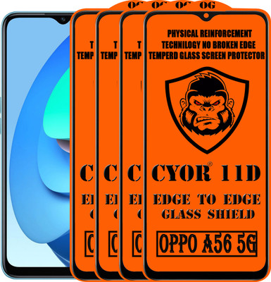 CYOR Edge To Edge Tempered Glass for OPPO A56 5G(Pack of 4)