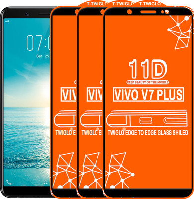 TWIGLO Edge To Edge Tempered Glass for VIVO V7 Plus(Pack of 3)